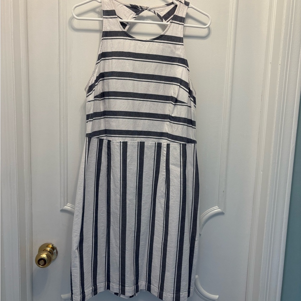 Old Navy Blue and White striped dress